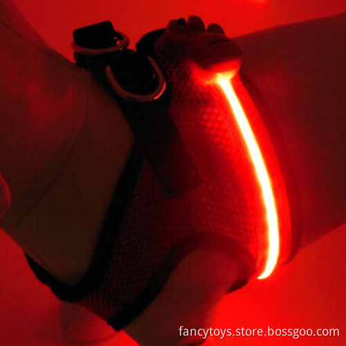 LED single optical fiber mesh flashing harness